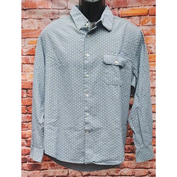 Perry Ellis Special Print Classic Fit Button Down (Almost Denim Feeling) - Picture 1 of 8